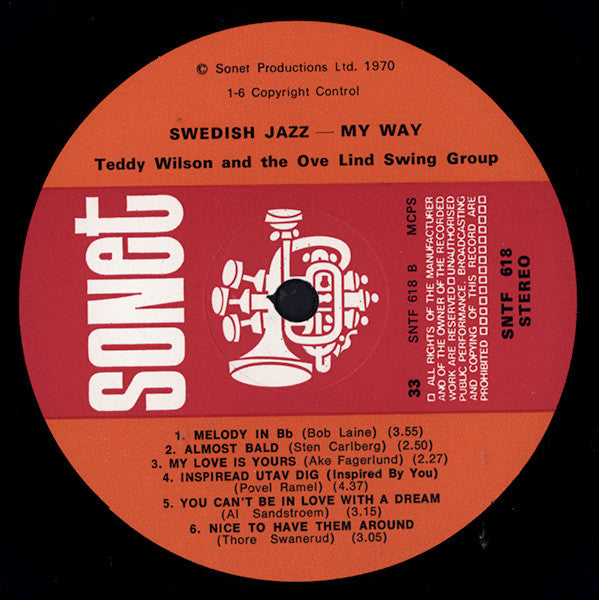Teddy Wilson & The Ove Lind Swing Group : Swedish Jazz My Way (LP, Album)