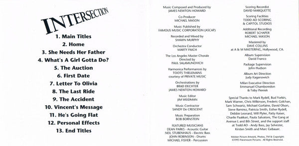 James Newton Howard : Intersection - Original Motion Picture Soundtrack (CD, Album)