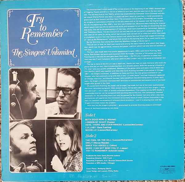 The Singers Unlimited : Try To Remember (LP)