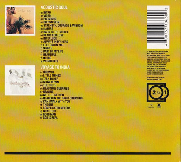 India.Arie : Acoustic Soul + Voyage To India (CD, Album, RE + CD, Album, RE + Comp)