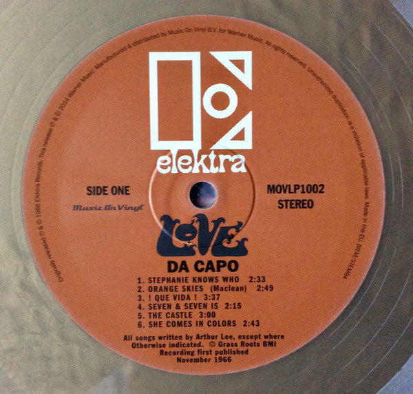 Love : Da Capo (LP, Album, Ltd, Num, RE, Gol)