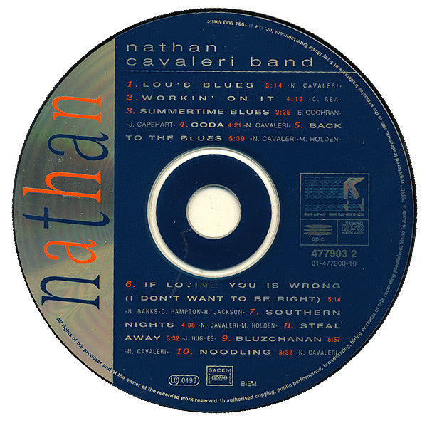 Nathan Cavaleri Band : Nathan (CD, Album)