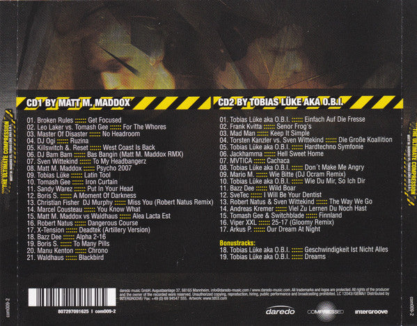 Matt M. Maddox vs. Tobias Lüke AKA O.B.I. : The Ultimate Compression (CD, Mixed + CD, P/Mixed)