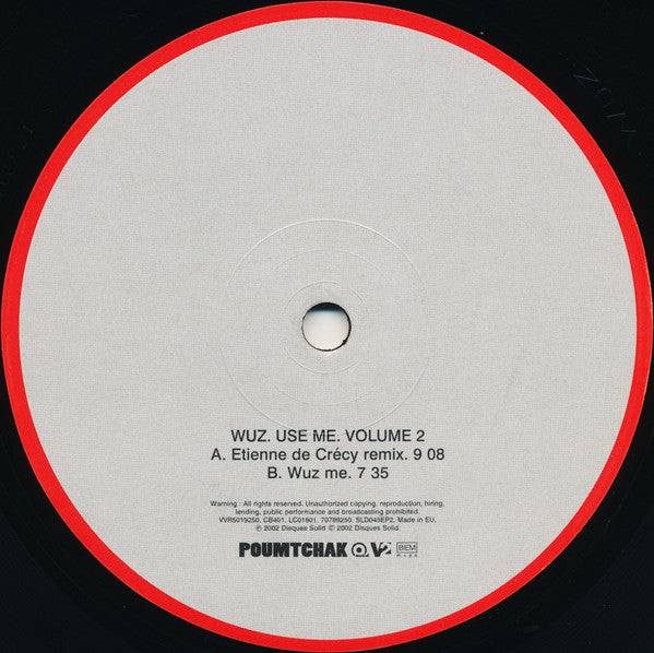 Alex Gopher With Demon Presents WUZ : Use Me (Volume 2) (12")