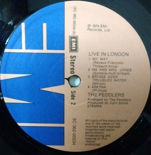 The Peddlers : 'Live' In London (LP, Album)