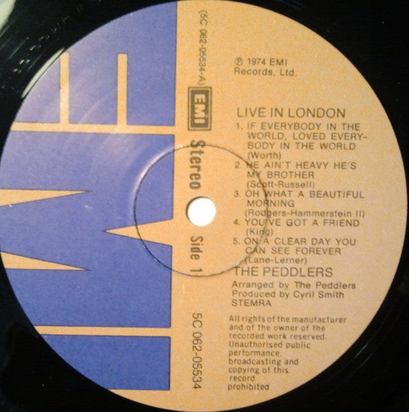The Peddlers : 'Live' In London (LP, Album)