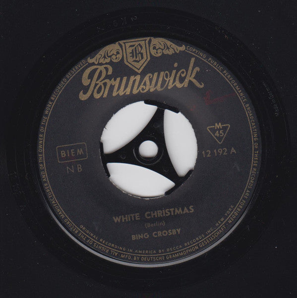 Bing Crosby : White Christmas (7", Single, Mono, Club)