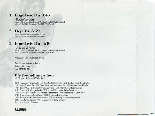 Juliane Werding • Maggie Reilly • Viktor Lazlo : Engel Wie Du (CD, Single)