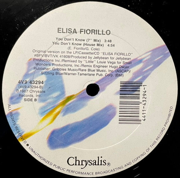 Elisa Fiorillo : You Don't Know (12")