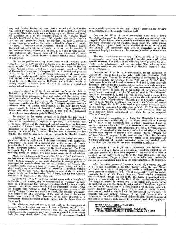 Georg Friedrich Händel - Südwestdeutsches Kammerorchester Conductor Paul Angerer : 12 Concerti Grossi, Op. 6 (3xLP, Quad + Box)