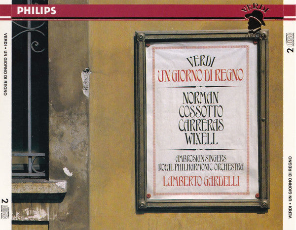 Giuseppe Verdi - Jessye Norman, Fiorenza Cossotto, José Carreras, Ingvar Wixell, The Ambrosian Singers, Royal Philharmonic Orchestra, Lamberto Gardelli : Un Giorno Di Regno (2xCD, Album, RE, RM + Box, Sli)