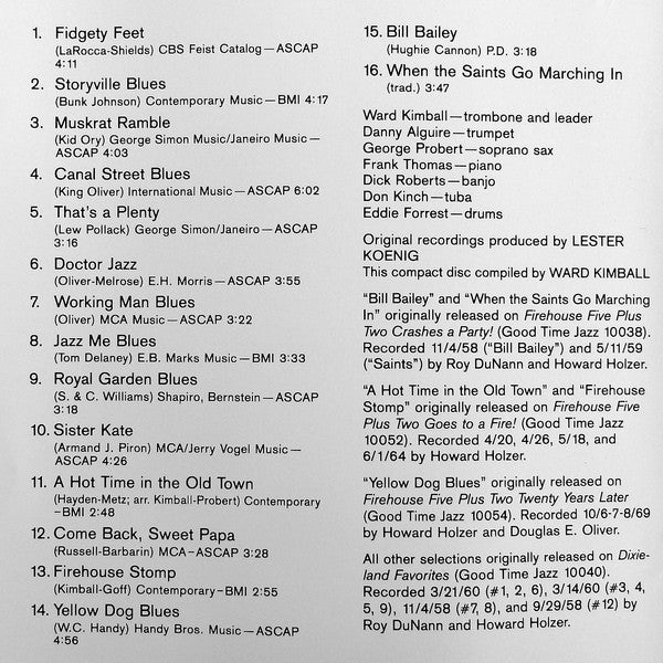 Firehouse Five Plus Two : Dixieland Favorites (CD, Album, RE)