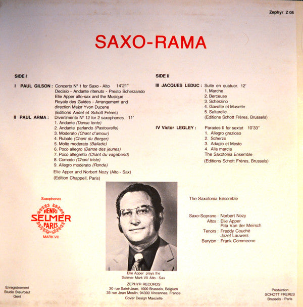 Various : Saxo-Rama (LP)