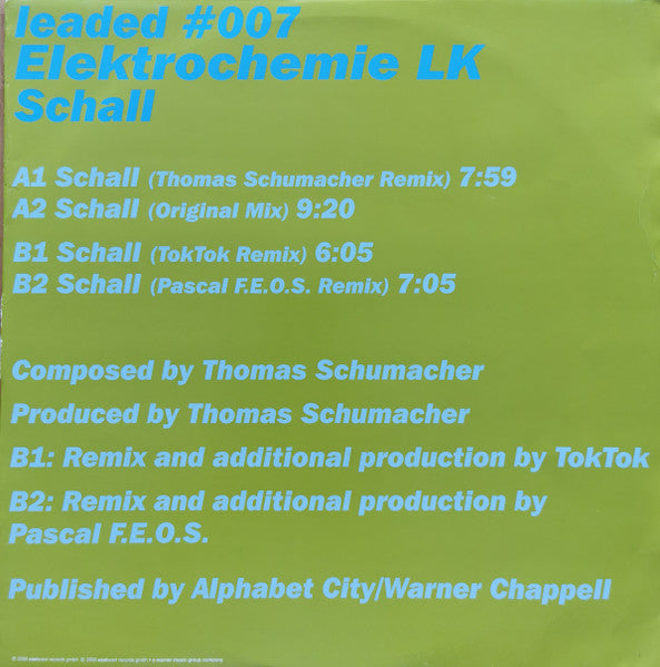 Elektrochemie LK : Schall (12")