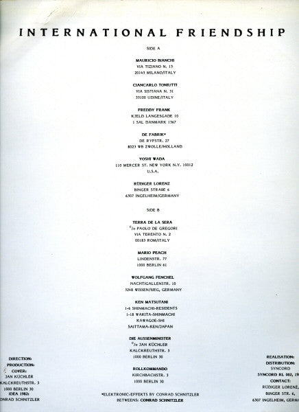 Various : International Friendship (LP, Album, Comp)