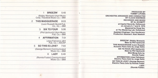 George Benson : Breezin' (CD, Album, RE)