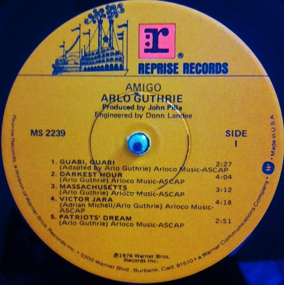Arlo Guthrie : Amigo (LP, Album, Win)