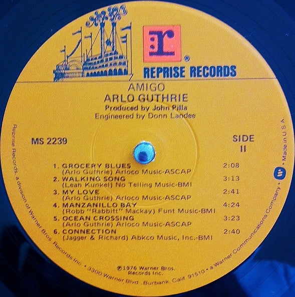 Arlo Guthrie : Amigo (LP, Album, Win)