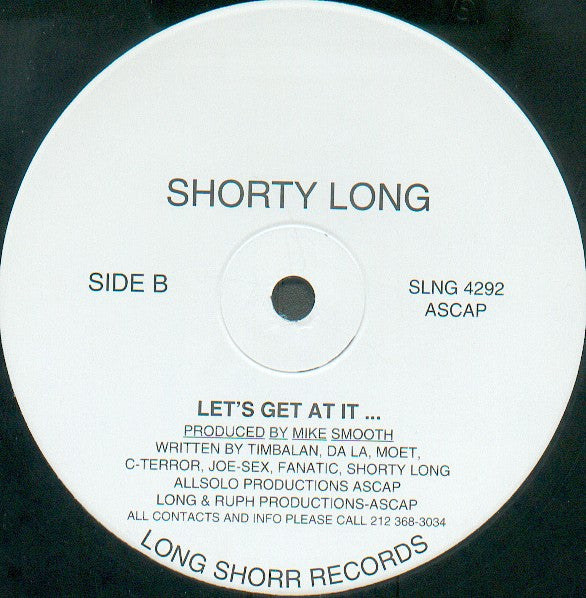 Shorty Long : You Know It's Good Baby / Let's Get At It... (12")