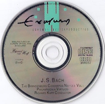 Johann Sebastian Bach - Philharmonia Virtuosi, Richard Kapp : The Brandenburg Concertos 1-2-3 (CD, Album)