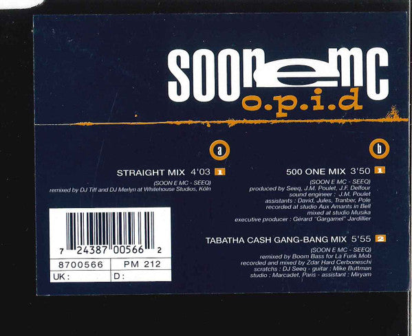 Soon E MC : O.P.I.D. (12")