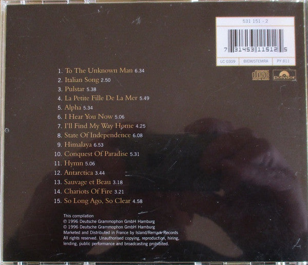 Vangelis : Portraits {So Long Ago, So Clear} (CD, Comp, RP, EDC)