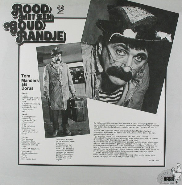 Tom Manders Als Dorus : Rood Met Een Goud Randje (LP, Mono)