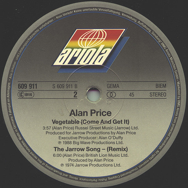 Alan Price : Changes (12", Maxi)