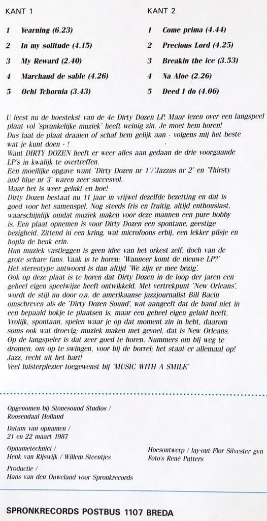 Dirty Dozen (4) : Music With A  Smile (LP, Album)