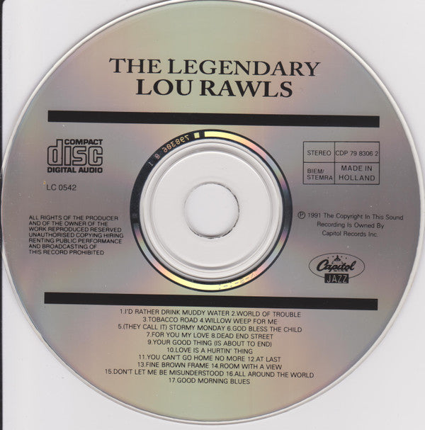 Lou Rawls : The Legendary Lou Rawls (CD, Comp)