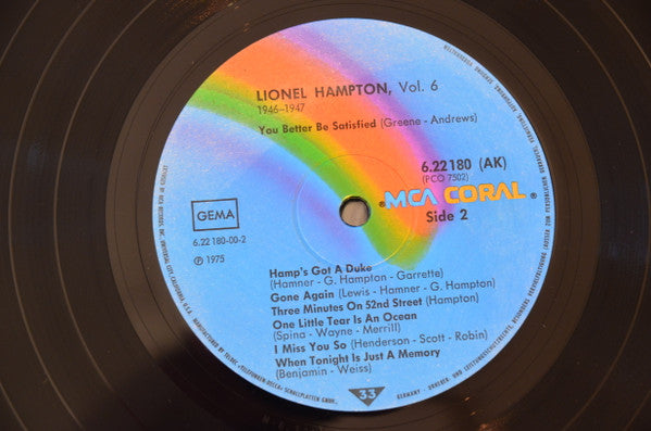 Lionel Hampton : 1946-1947 Vol. 6 (LP, Album, Comp)