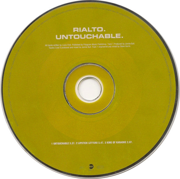 Rialto : Untouchable (CD, Single, CD1)