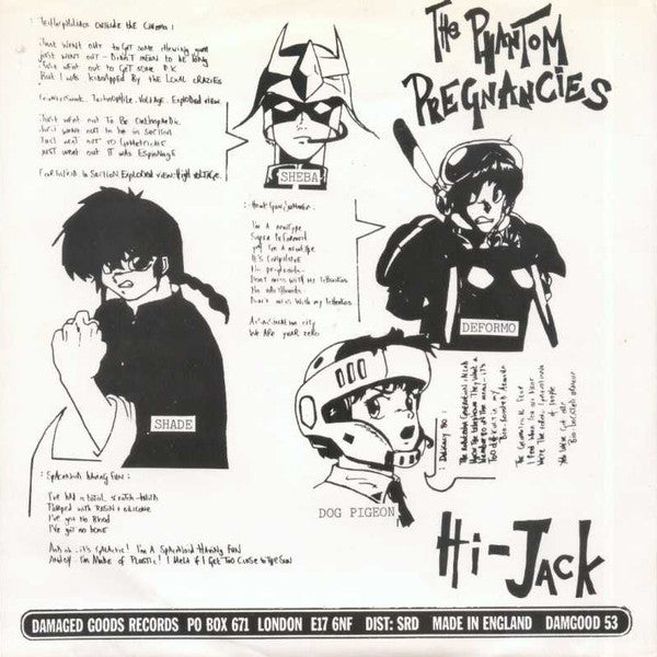 The Phantom Pregnancies / Rent Boy Assassin : Hi-Jack The Stage / Rent Boy Assassin (7")