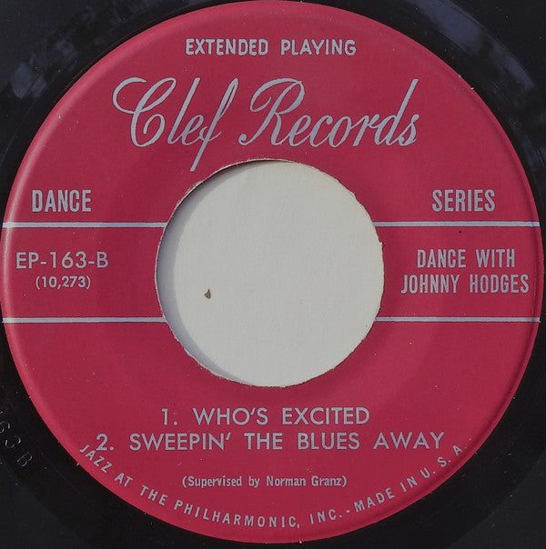 Johnny Hodges : Dance With Johnny Hodges (7", EP)