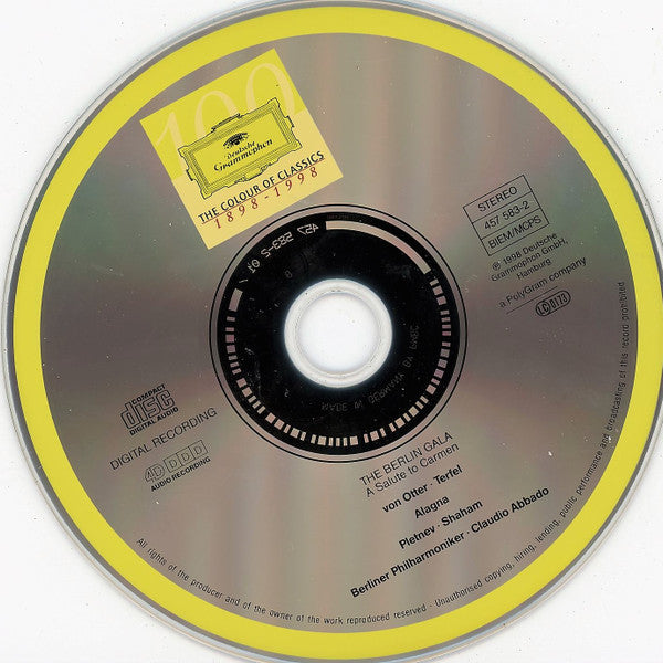 Berliner Philharmoniker, Claudio Abbado, Roberto Alagna, Anne Sofie Von Otter, Bryn Terfel, Mikhail Pletnev, Gil Shaham : The Berlin Gala - A Salute To Carmen (CD, Album, Sle)