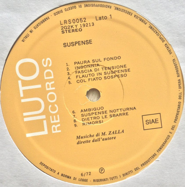 M. Zalla : Suspense (LP, Album, RE + CD, Album, RE + S/Edition)