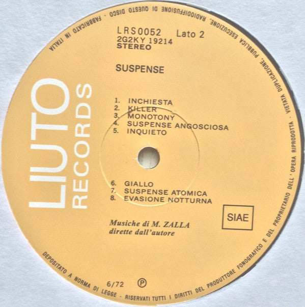 M. Zalla : Suspense (LP, Album, RE + CD, Album, RE + S/Edition)