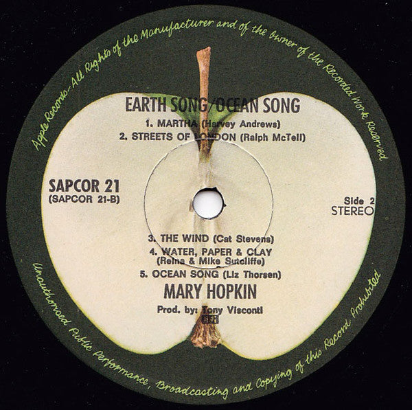 Mary Hopkin : Earth Song / Ocean Song (LP, Album, Gat)