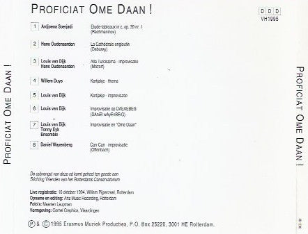 Tonny Eyk, Louis van Dijk, Willem Duys, Ardjoena Soerjadi, Hans Oudenaarden, Daniel Wayenberg : Proficiat Ome Daan! Daniel Wayenberg 65 (CD, Album)