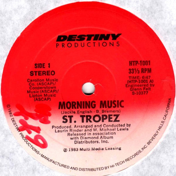 Saint Tropez : Morning Music (12", Single)