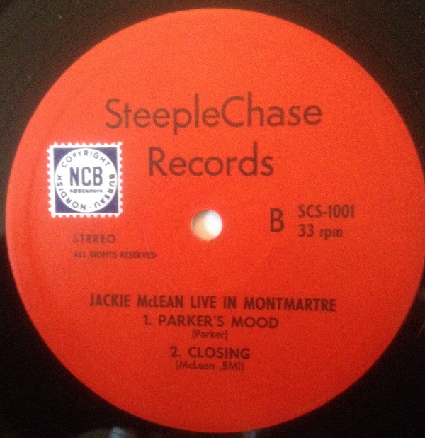 Jackie McLean : Live At Montmartre (LP, Album, NCB)
