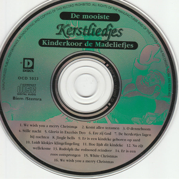 Kinderkoor "De Madeliefjes" : De Mooiste Kerstliedjes (CD)