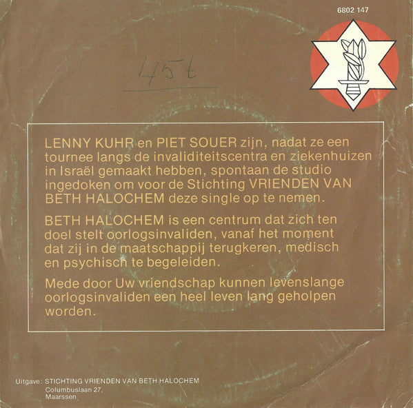 Lenny Kuhr : Zingt Voor Beth Halochem (7", Single)