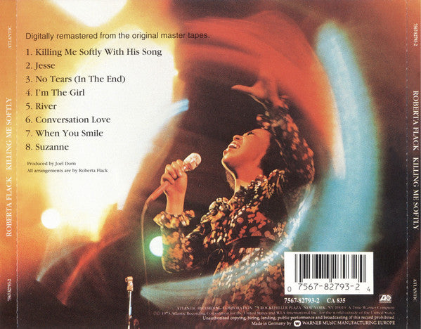Roberta Flack : Killing Me Softly (CD, Album, RE, RM)