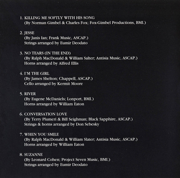 Roberta Flack : Killing Me Softly (CD, Album, RE, RM)