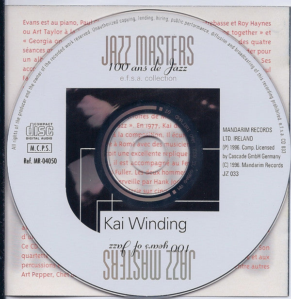 Kai Winding : Jazz Masters (100 Ans De Jazz) (CD, Album, RE)