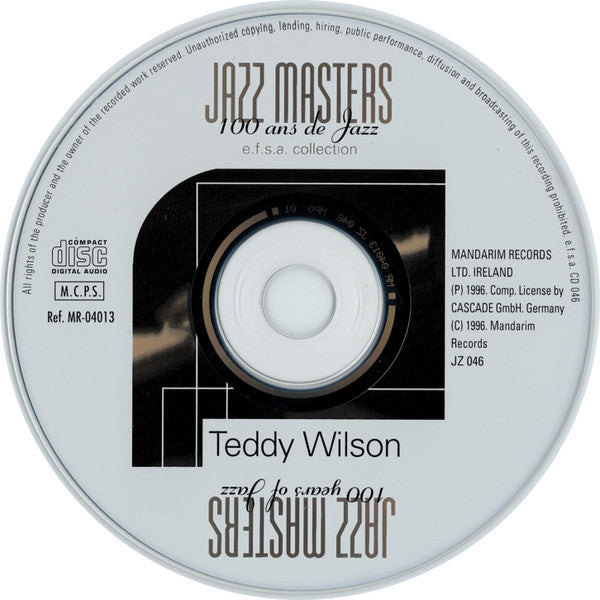 Teddy Wilson : Jazz Masters (100 Ans De Jazz) (CD, Album, RE)