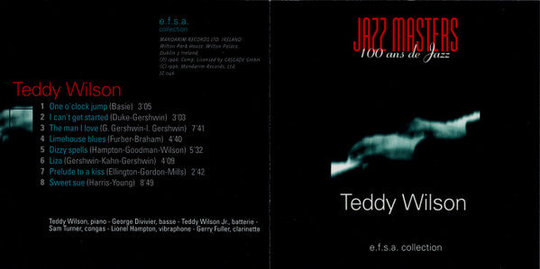 Teddy Wilson : Jazz Masters (100 Ans De Jazz) (CD, Album, RE)