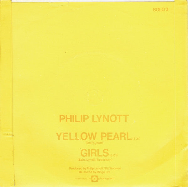 Phil Lynott : Yellow Pearl (7", Sil)