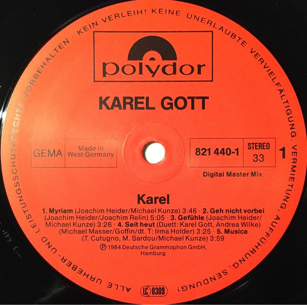 Karel Gott : Karel (LP, Album)